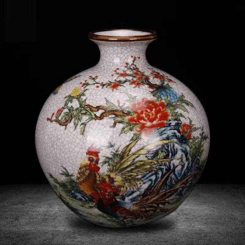 Китайская династия Цин Синий и белый старинный антикварный фарфор Узор «Водный город Цзяннань» Керамическая ваза Украшение для дома и шкафа Ремесло