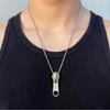 Adjustable Zippers Charm Necklace Unisex Neckchain Fashionable Choker Jewelry for Women and Men Wedding Accessory