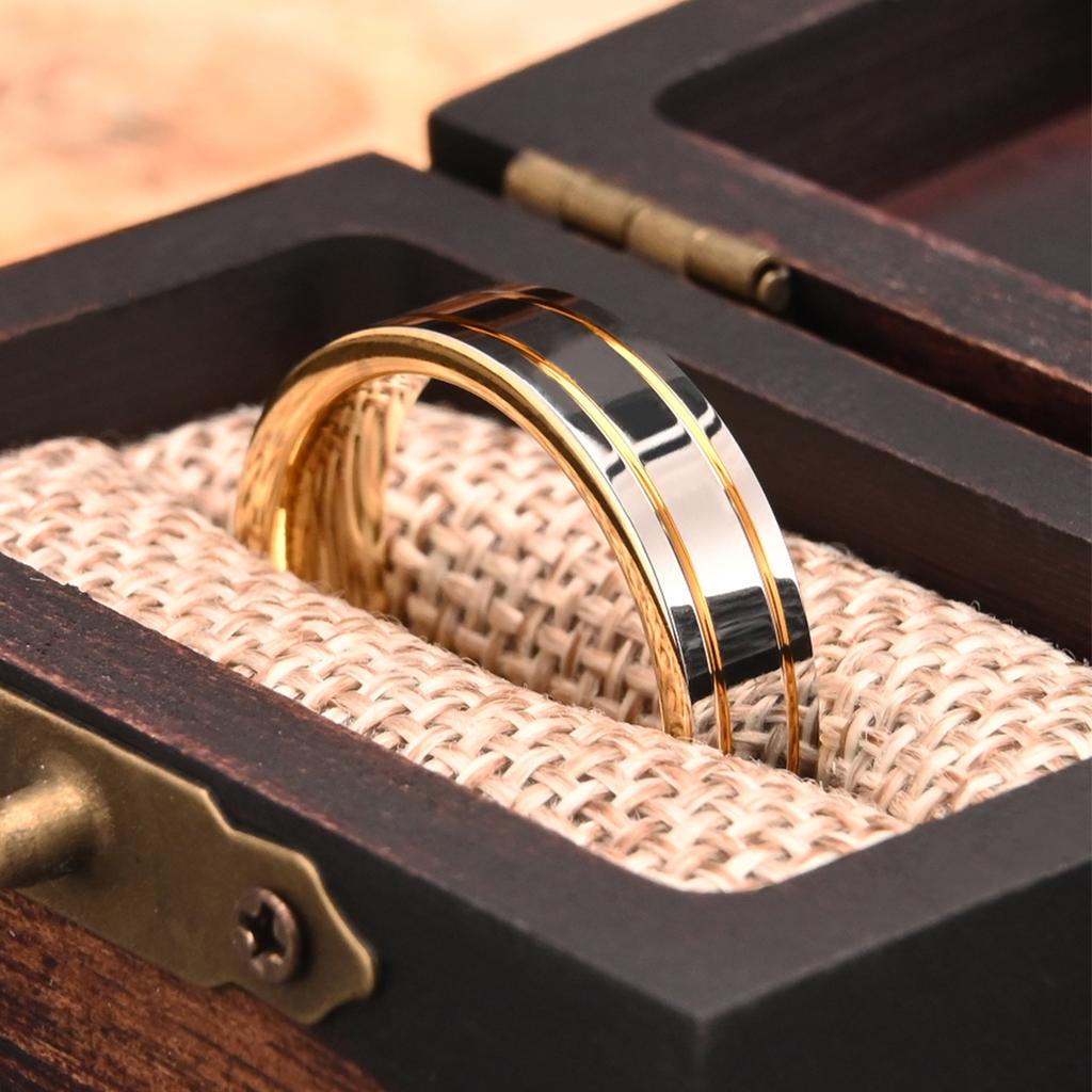 Мужское свадебное кольцо из карбида вольфрама 6 мм, прочное, гипоаллергенное, черное полированное, унисекс, ювелирное изделие для пар