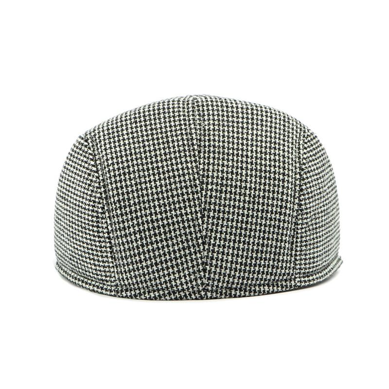 Осенне-зимняя мужская шляпа для людей среднего и пожилого возраста, ретро-шляпа в британском стиле, маленькая хлопковая шляпа с узором «гусиная лапка»