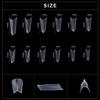 kads 600pcs Pointed Half Cover False Nail Tips Clear White Nature 12 Sizes Nail Art Tools Manicure Fake Nails