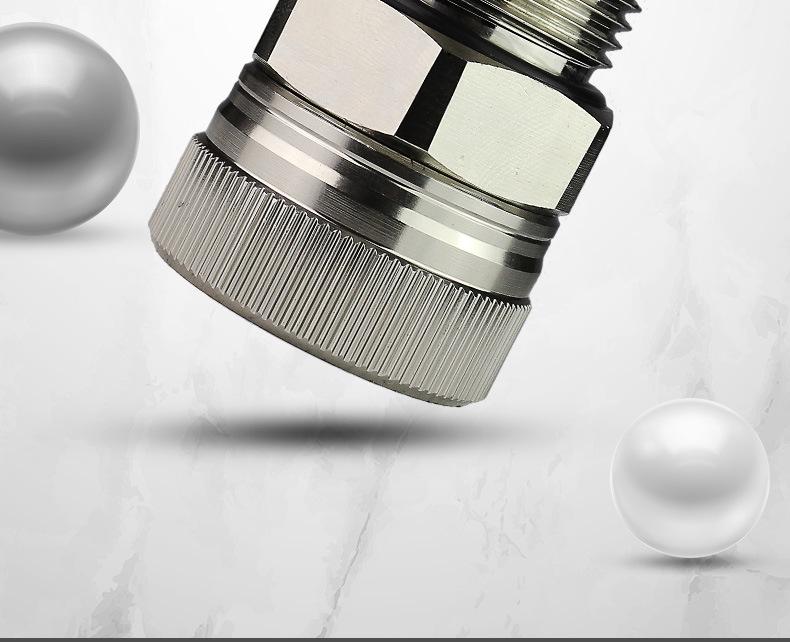 360° Rotating Stainless Steel & Aluminum Fuel Nozzle Swivel Joint, Fits 1/2", 3/4", 1" Oil Pipes