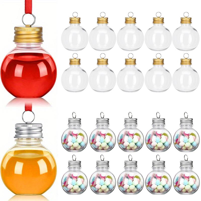 10PC/Bags With Gold Silver Hanging Ring Cover Gifts Plastic Hanging Balls DIY Crafts