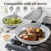 Five-Piece Non-Stick Cookware Set with Detachable Handle and Anti-Scald Gloves for Induction Cookers