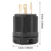 Plug Adapter L5-30P Twist Lock Electrical Plug 3 Pole Black Plug Connector AC 125V 30A Plug Industrial Application