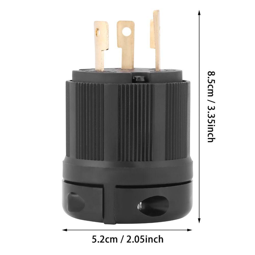 Plug Adapter L5-30P Twist Lock Electrical Plug 3 Pole Black Plug Connector AC 125V 30A Plug Industrial Application