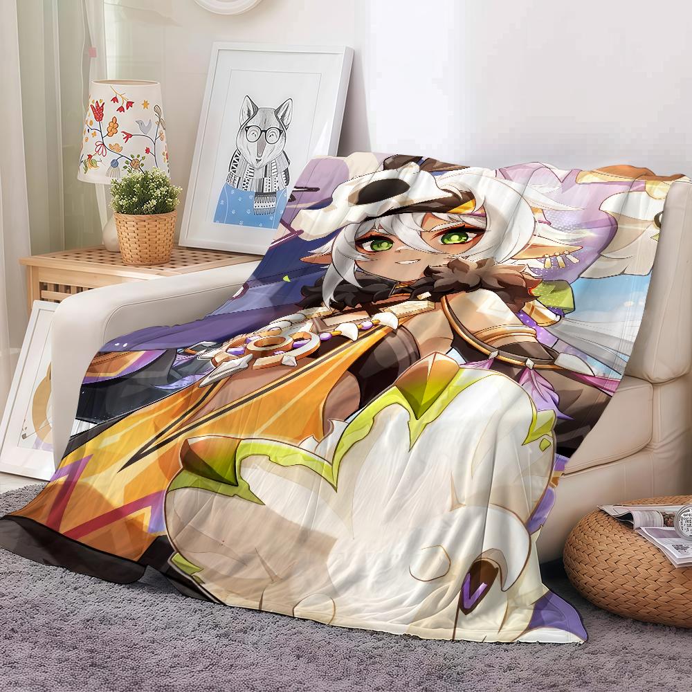 Game Genshin Impact Iansan Blanket Warm Soft Suitable For Bedroom Sofa Bed Living Room Office Travel Camping Gifts