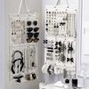Подвеска для хранения серег и ожерелий, большой вместимости, простая установка, многоцелевая, настенный держатель для заколок и ободков