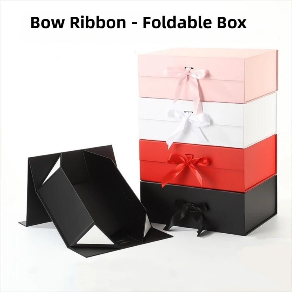 One PieceFlip Cover Empty Box Large Packing Box Luxury Ribbon Gift Box Party Valentine's Day