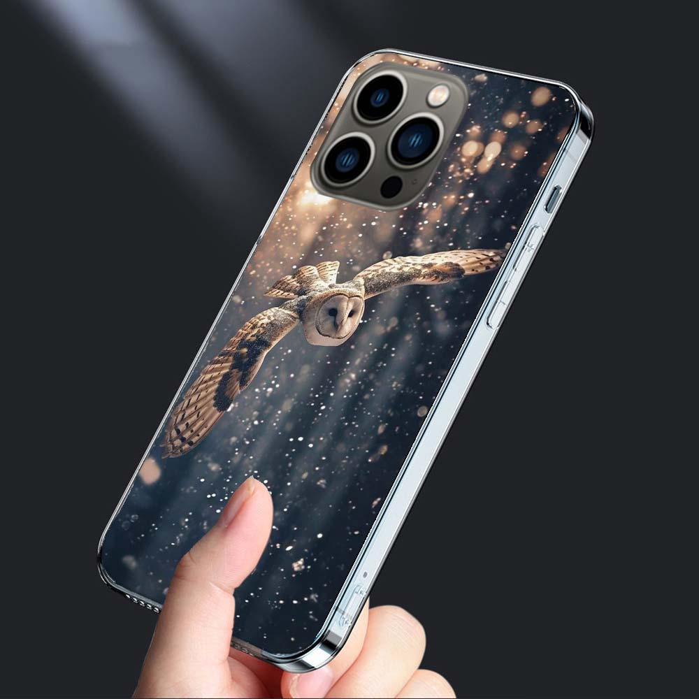 Чехол для телефона "Сова зимой" Для Iphone 16E 15 Pro 14 Plus 17E 16 17 Pro Max Air 11 12 13 Mini Ударопрочный Capa Милый Чехол TPU Cle