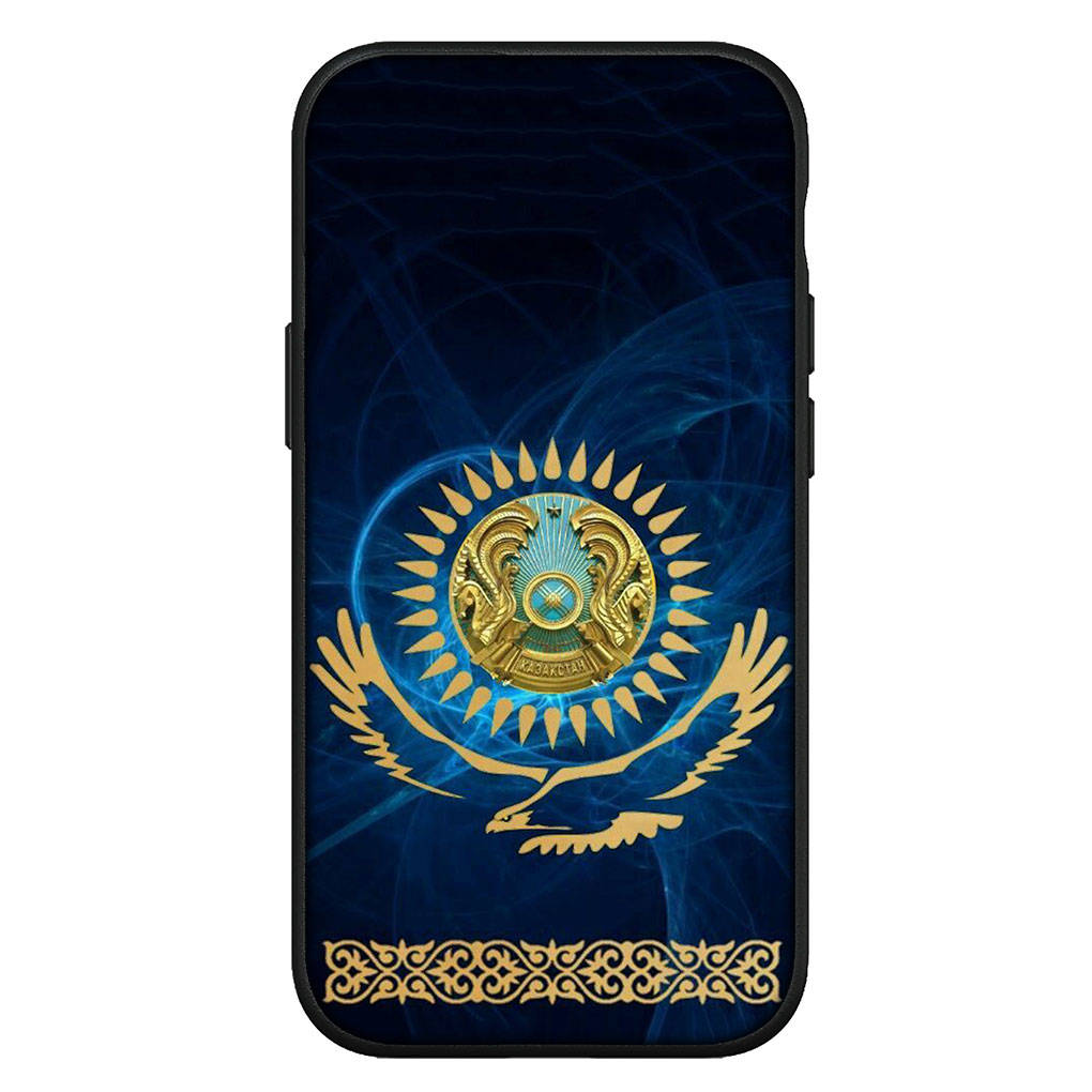 Чехол для iPhone 16 15 Xiaomi Redmi Note 14 13 12 11 Pro Max X 8 9 16e Samsung Galaxy S25 S24 S23 Moto G54 OPPO Huawei Казахстан Флаг Карта Чехол для телефона