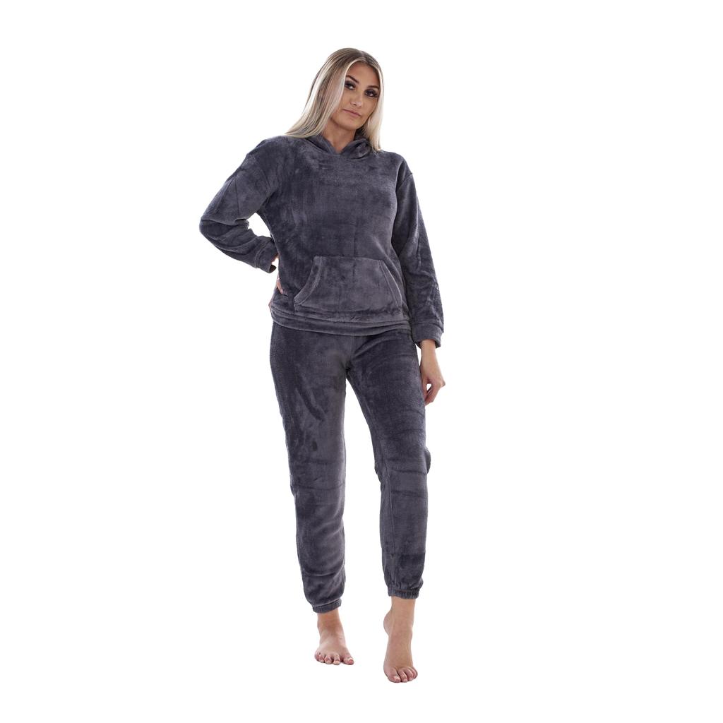 Keanu Womens/Ladies Fleece Pull Over Long Pyjama Set