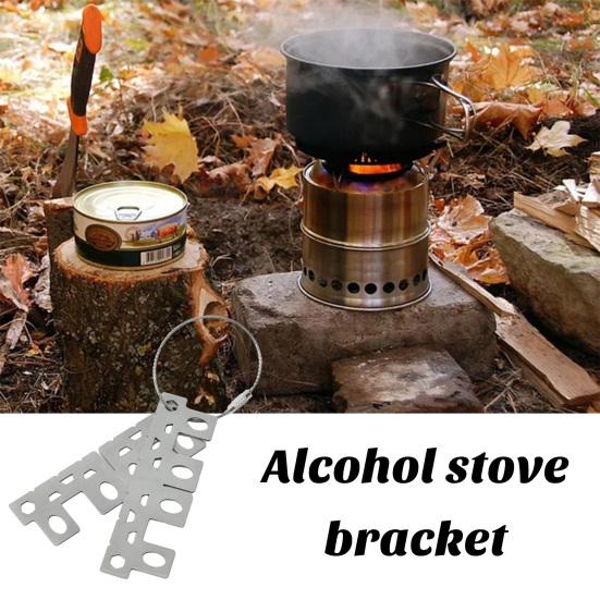 Alcohol Stove Stand Rack Rustproof Heat-Resistant Compact Size Lightweight Outdoor Stove Bracket Camping Supplies