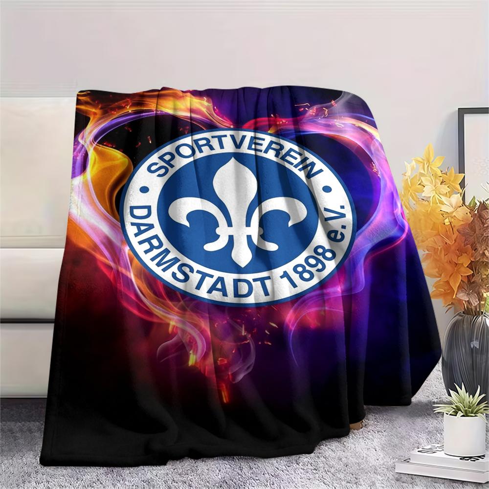 Fc Olympia Darmstadt Print Flannel Blanket, High quality Comfortable for All Seasons, Home Decor, Warmth and Comfort, Perfect for Christmas Gifts