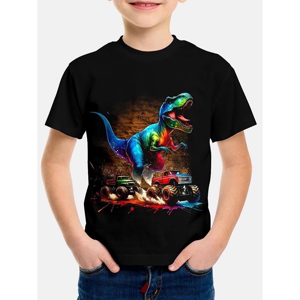 Fashion Kids T-Shirt Dinosaur 3D Printed Tees Short Sleeve Girl's Summer Clothes O-Neck Cute Boy Child T Shirt Children Top