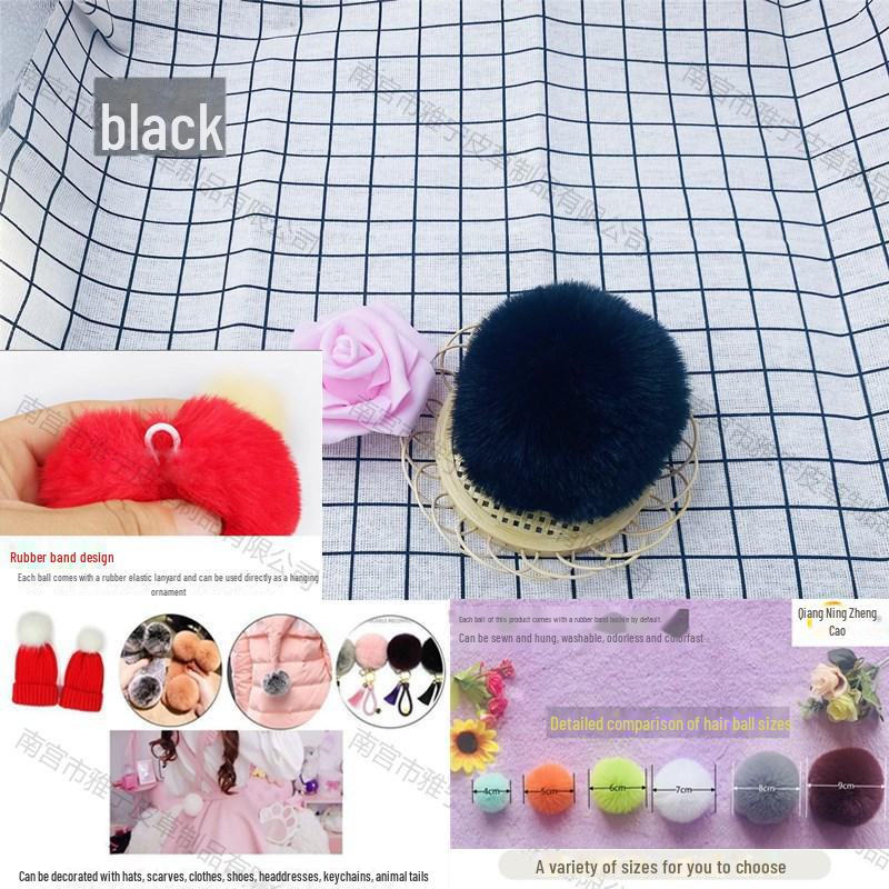 Помпоны из меха кролика Рекс для украшений, одежды, обуви, головных уборов, брелоков и сумок