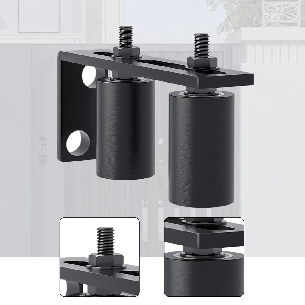 Guide Roller for Sliding Gates - Post Bracket, Accessories, Versatile Double Nylon Rollers