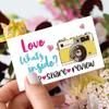 50pcs Love What's Inside Snap Thank You Card Shopping Purchase Greeting Cards for Small Business Owners Package Inserts
