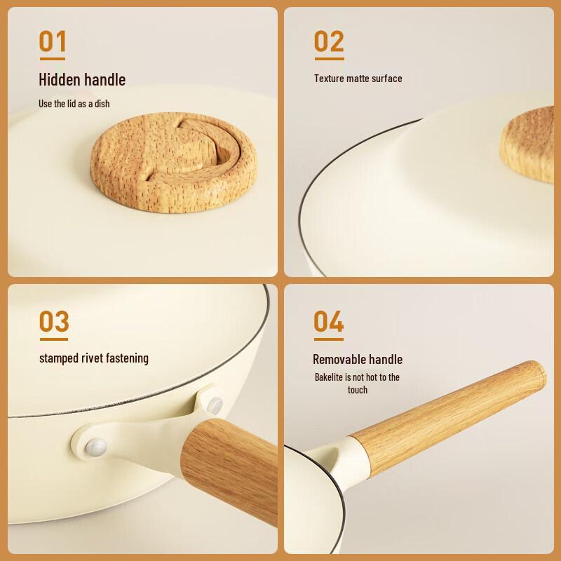 Sanhe DunDun 28cm Non-Stick Deep Stir-Fry Pan