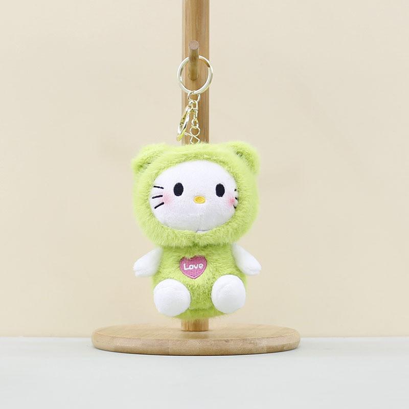 Cat Charming Plush Doll Keychain For Trendy Backpack Accessories In Soft Fur Short