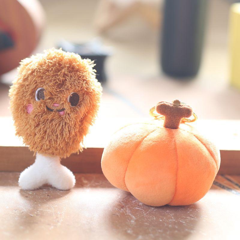 Милая маленькая кулон-кулон в виде куриных ножек, плюшевая игрушка, кукла, маленькая сумка-тыква, подвесное украшение, брелок, кукла