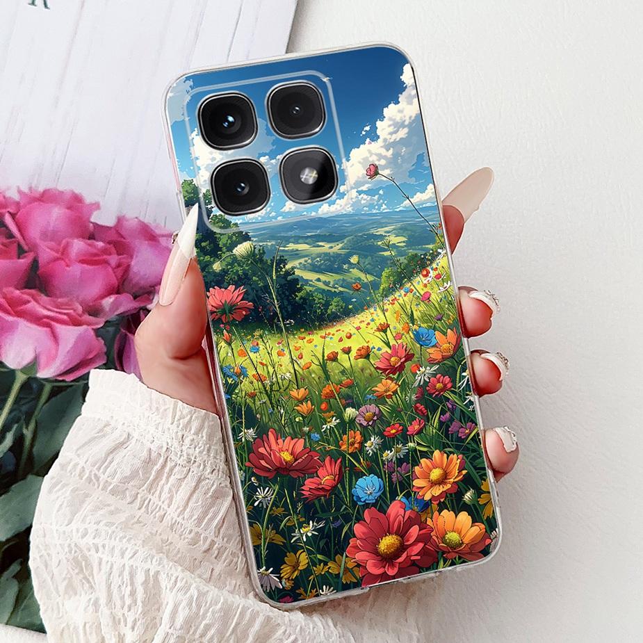 Чехол для Xiaomi 14T Pro 2025 Новый Роскошный Расписной Чехол Прозрачный Силиконовый Чехол для Телефона Для Xiaomi Mi 14T Pro Mi14T 5G Мягкие Fundas Coque