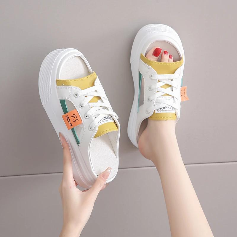 Летние новые сандалии One Step, женская верхняя одежда, модная и толстая подошва, повседневная пляжная обувь в стиле ретро