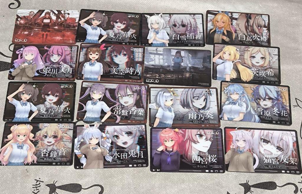 [USED] Hololive stickers, cards, magnets, and Gemazu LIVE bonus cards available