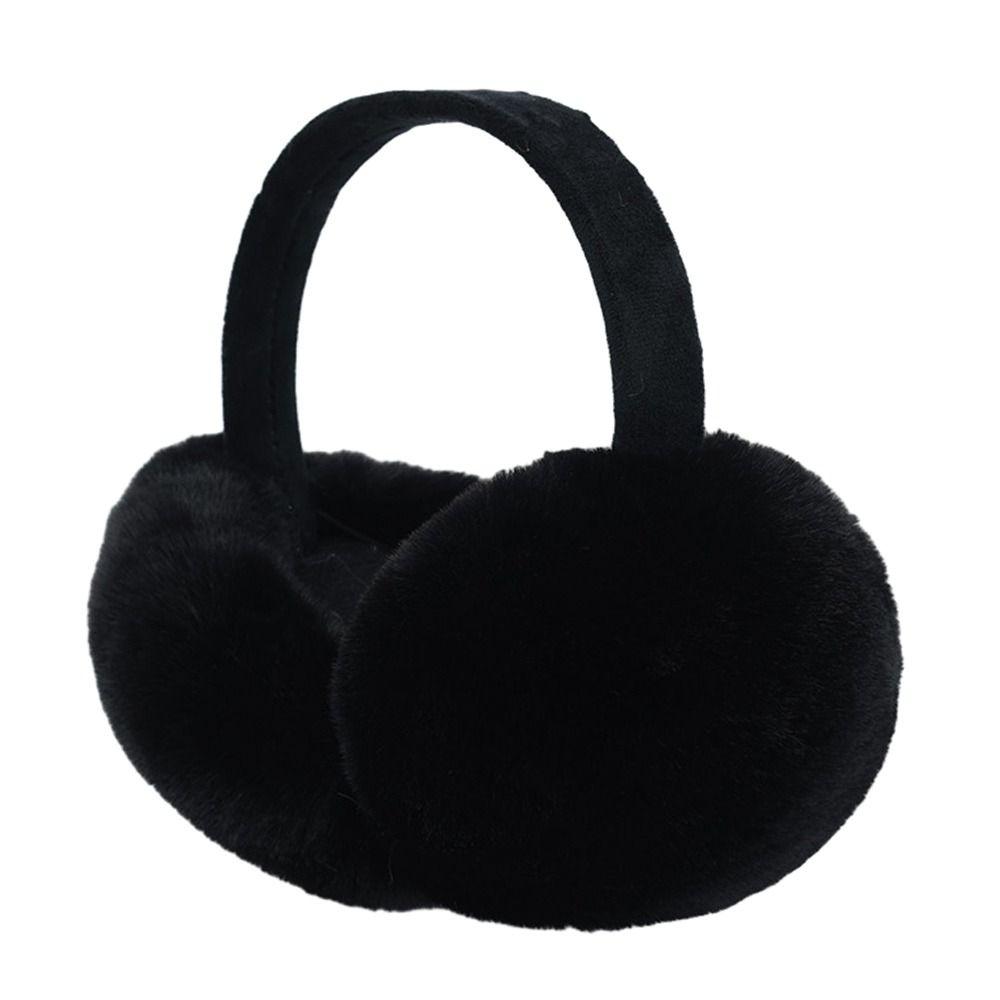 Мягкие плюшевые наушники с защитой от холода, зимние теплые складные наушники из искусственного меха, подарки