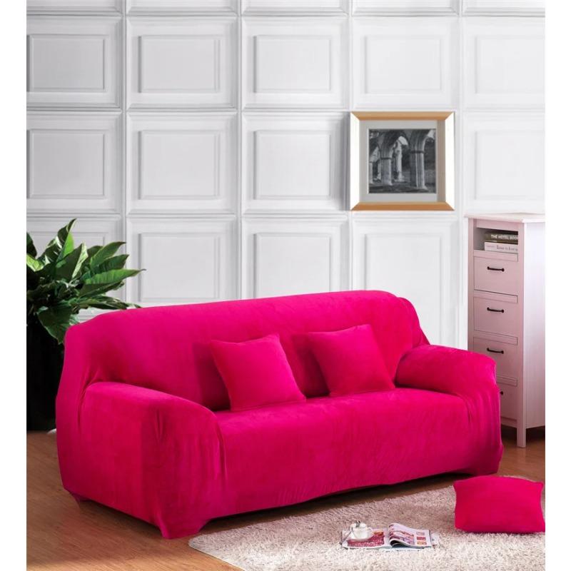 Thicken Plush Elastic Sofa Covers for Living Room Sectional Corner Furniture Slipcover Couch Cover 1/2/3/4 Seater Solid Color