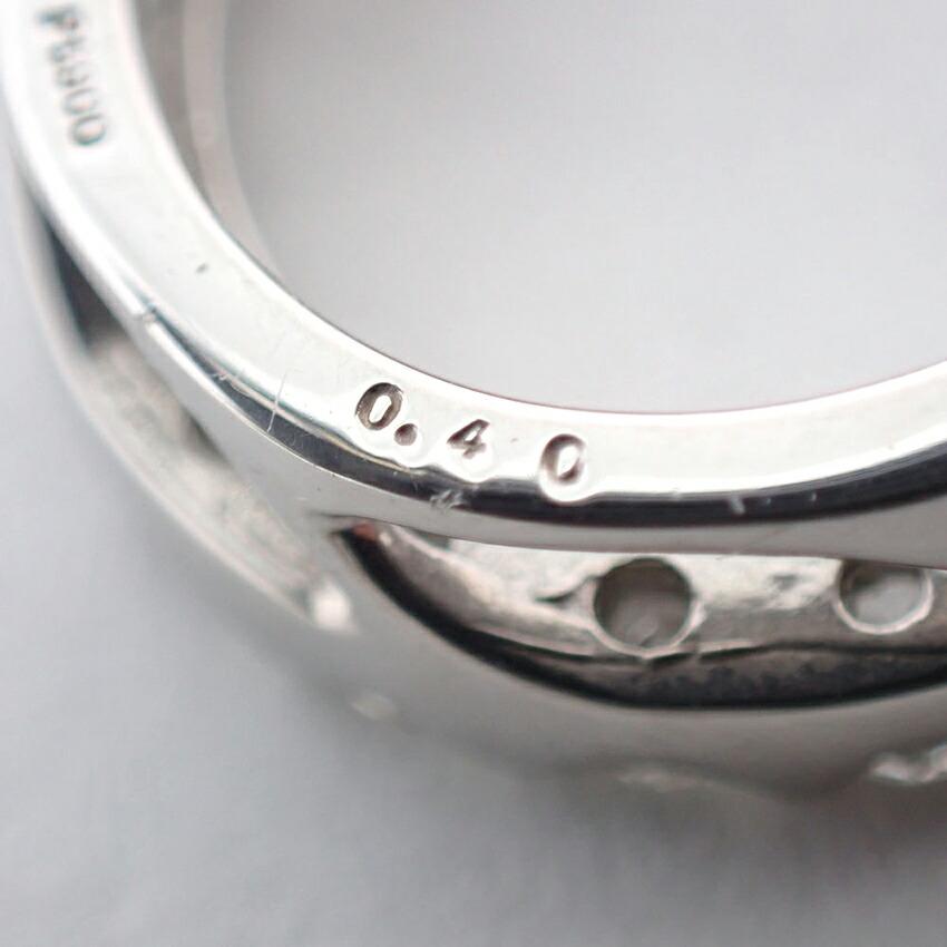 [Used] Pt900 Diamond Horseshoe Pendant Top / J59-6