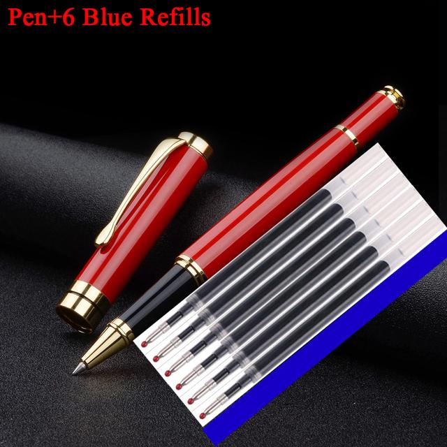 Hiigh Quality Full Metal Luxury Business Men Signature Roller Ballpoint Pen Good Quality Signature Pen Buy 2 Send Gift