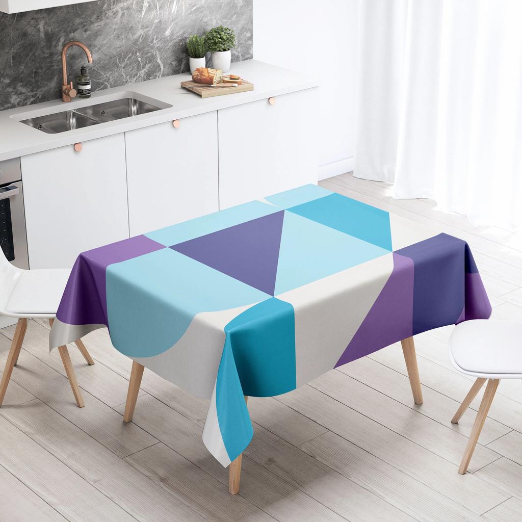 Скатерть геометрической формы, домашний декор, устойчивая к пятнам, водонепроницаемая, украшение для стола, прямоугольная кухонная столешница для камина