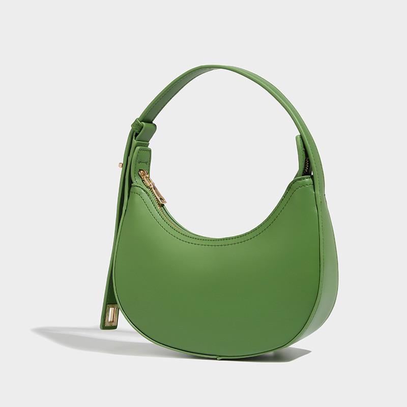 IELGY Niche Fashion Versatile Retro Baguette Bag, High-end Single Shoulder Underarm Crescent Bag