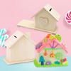 Unfinished DIY Painted Storage Jar DIY White Embryo House Mold Small House Piggy Bank  Home Decor