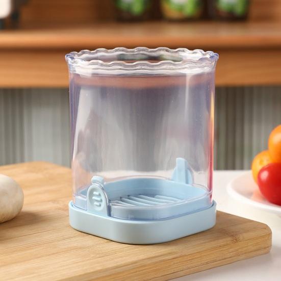 Yousheng Fruit Slicer Cup Stainless Steel Fruit Slicer 8-Blade Quick Cutter for Strawberries Bananas Handheld Kitchen Tool for Even Slices