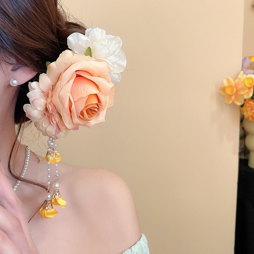 Rose Flower Butterfly Orchid Hairpin Ancient Style Hanfu Hair Accessories Flower Hair Clip Women
