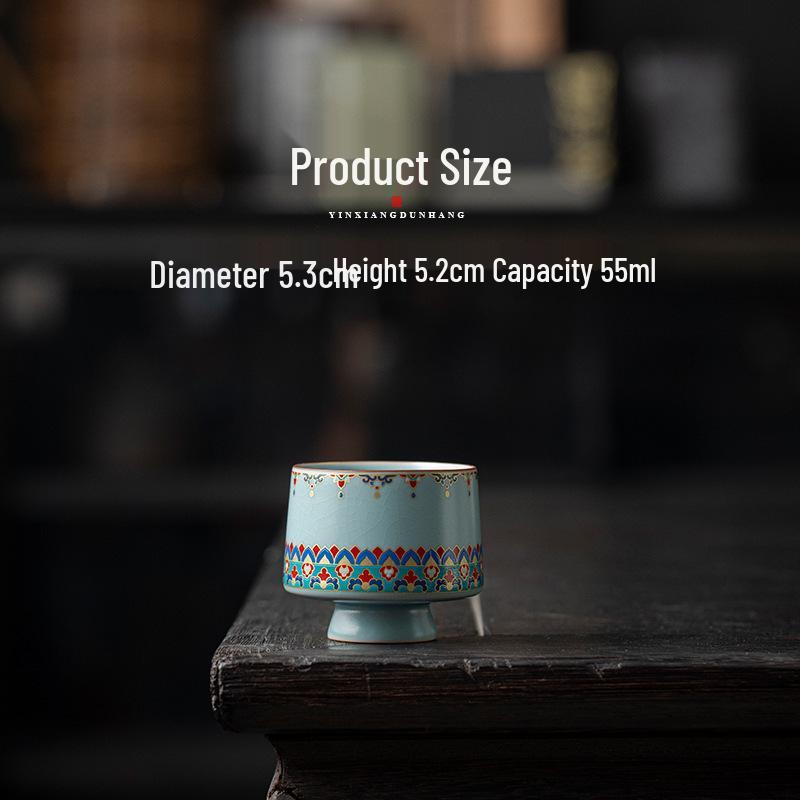 Керамическая чашка для дегустации чая в стиле кунг-фу из печи Жу - Большая чашка мастера для личного использования