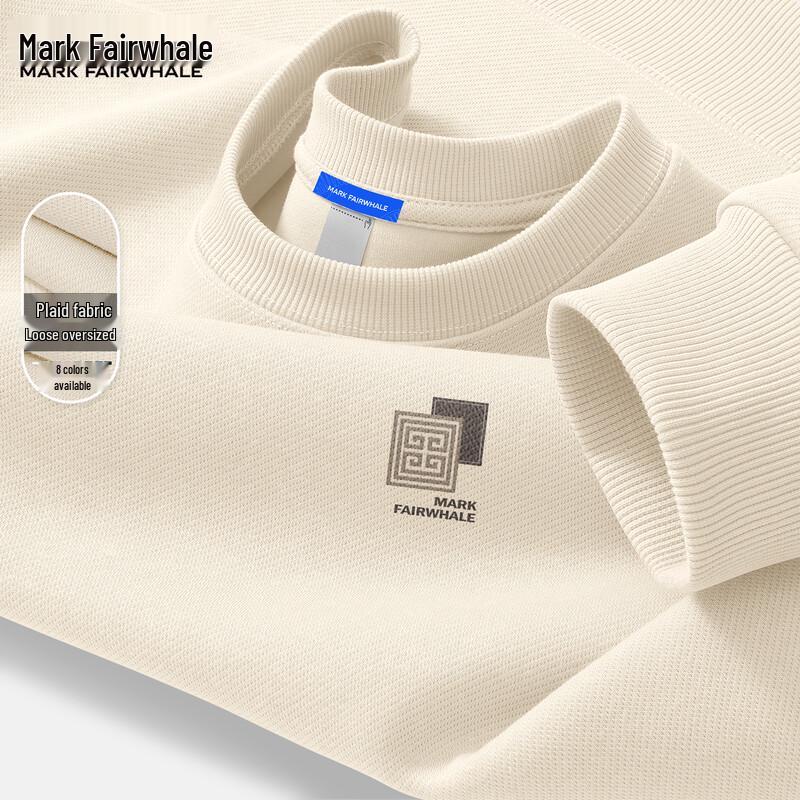 Mark Fairwhale Men's American Trend Loose Fit Crewneck Sweatshirt