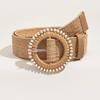 Woven Boho Straw Weave Belt Colorful Ethnic Style Waistband Bohemian Style Belt  Dress Decoration
