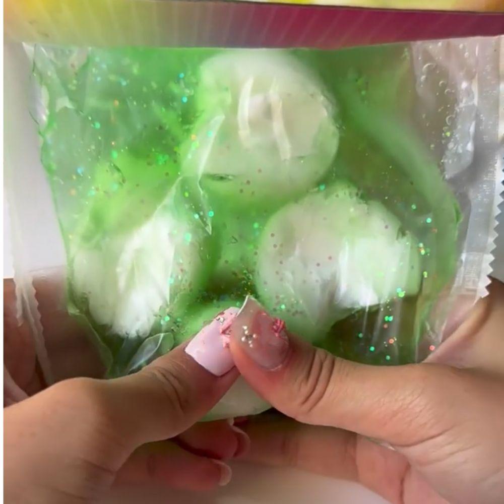 Handmade Sensory Dumpling Squishy 4 Balls Fidget Squeeze Bag Crispy Handmade Ball Desktop Gift
