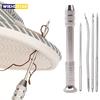 Leather Sewing Needles Kit, Set Contains Silver Leather Sewing Awl, 4 Piece Needle Suitable for Leather Canvas Tent