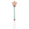 1 Pc Useful Safety Baby Pacifier Chain Beech Wood Star Beads Anti-drop Soft Nipple Bracket Holder Toddler Toys Holder
