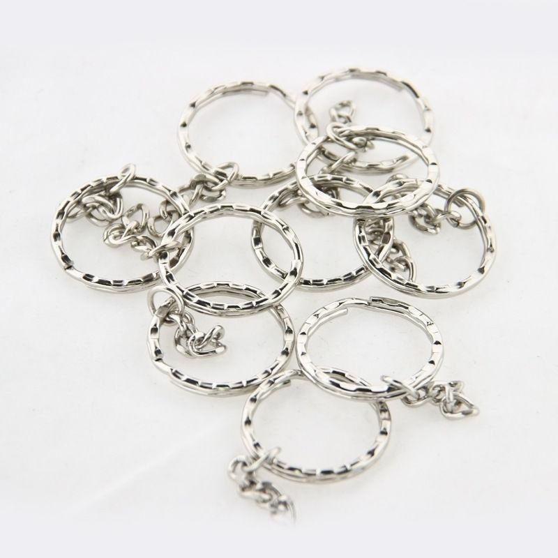 1 Piece New Key Ring Nickel Plated Embossed Keychain Diy Pendant Accessories for Women