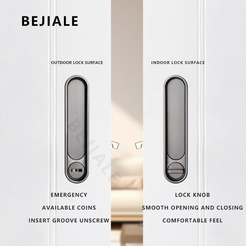 Pocket Door Wooden Sliding Door Lock Sliding Door Lock With Side Handle Balcony Kitchen Bathroom Invisible Door Hook Lock
