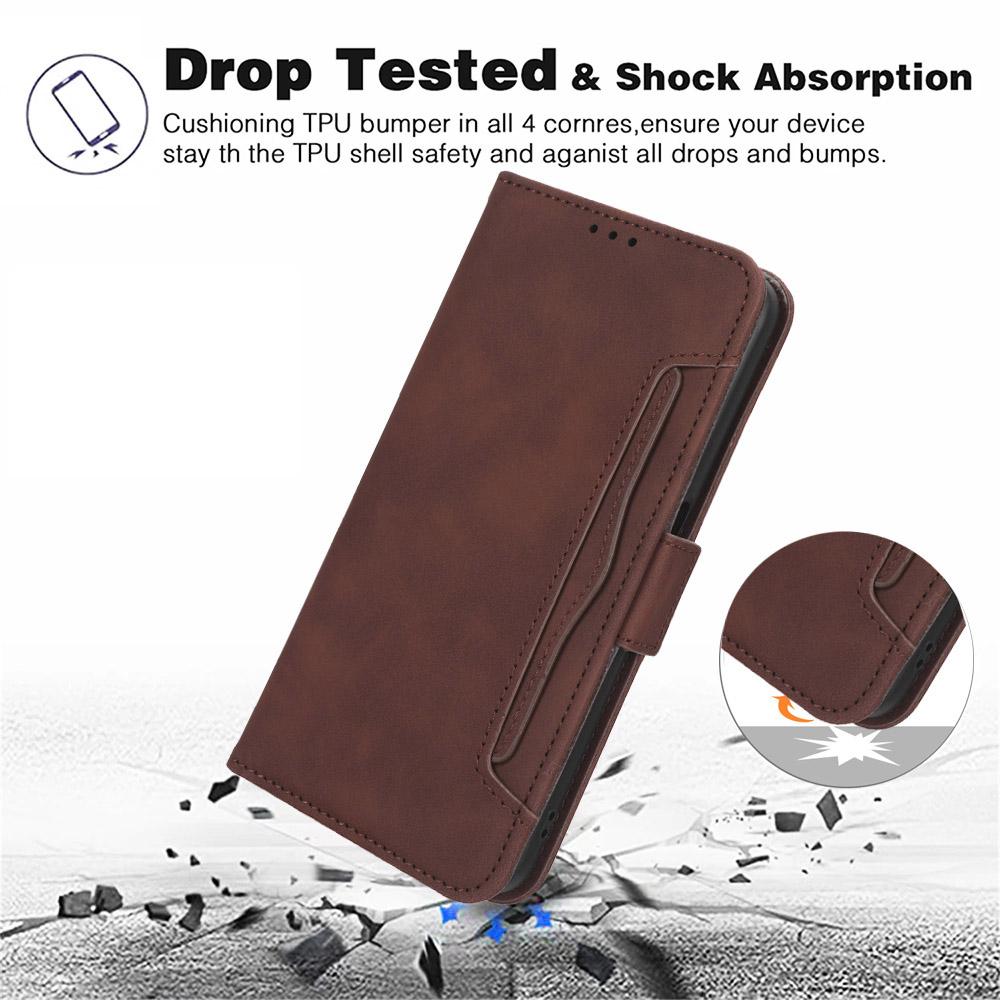 For Samsung Galaxy Z Fold6 5G Stand Case with Pencil Slot Anti-Scratch Leather Phone Cover
