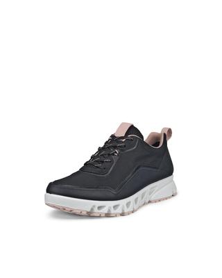 Женские кроссовки ECCO MULTI-VENT W из натуральной кожи с водонепроницаемой мембраной GORE-TEX, 88028361241, Черный/Черный/Пыльная Роза, Размер 24,0 см, 3E