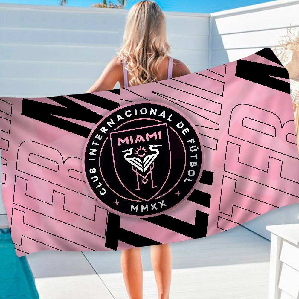 Inter M-MiamiS Anime Beach Swimming Towel Soft Absorbent Washcloth Children's Gifts for Kids Travel Camping Gym