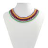 Ретро Набор Ожерелий из Рисовых Бусин Радуга, Стильный и Простой, Наслаиваемый Плетеный Бусинный Ожерелье