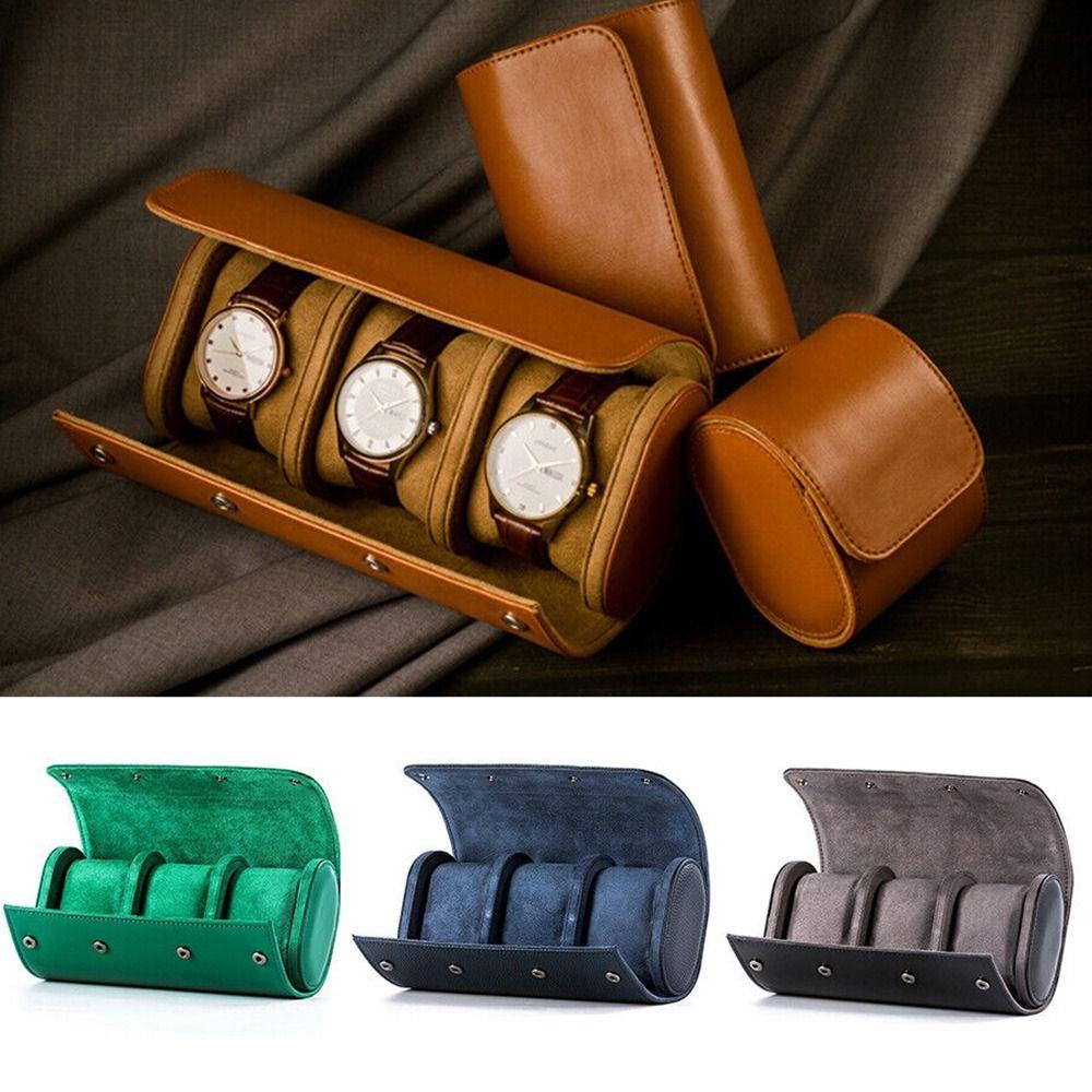 Кожаный Подарочный Пылезащитный Бокс для хранения часов на 1/2/3 слота Ролл для часов Витрина Сумка для часов